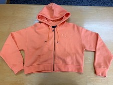 Woman s Under Armour Cropped Sherbet Zip Up Hoody Size Large Workout Gym