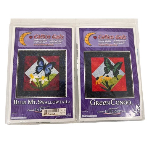 Quilting Square 10" Kit w/Fabric -In Flight -Butterflies & Flowers NIB-Set of 2 - Picture 1 of 5