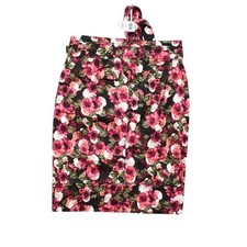 NEW Banana Republic Pencil Skirt Size 4 Plus NWT Multicolor Floral Pockets Belt