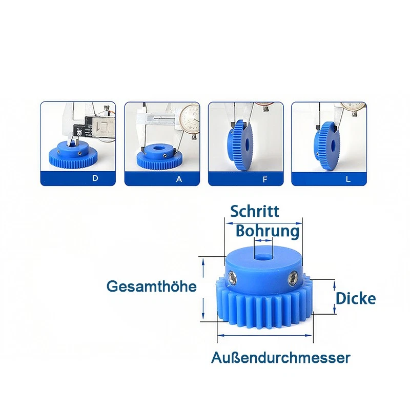 1Mould Nylon Zahnrad Für RC Motor 15-20T Bohrung 4–12mm Blau Nylongetriebe - Bild 3 von 4