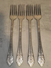 intage Dinner Forks 1847 Rogers Bros Marquise 4 Piece Set International Silver 