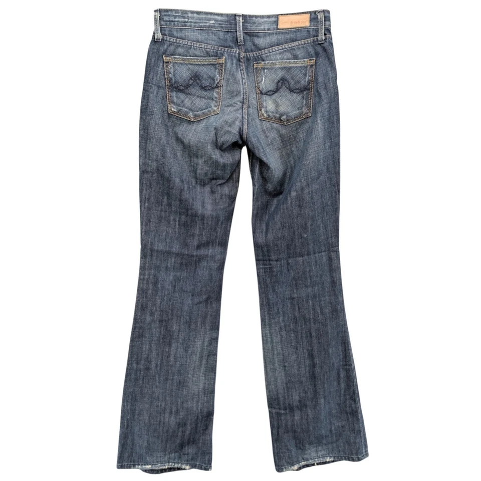 Pantalones de mezclilla BlueBlood BloodLine botín para mujer azul algodón envejecido talla 27 Foto 2 de 4