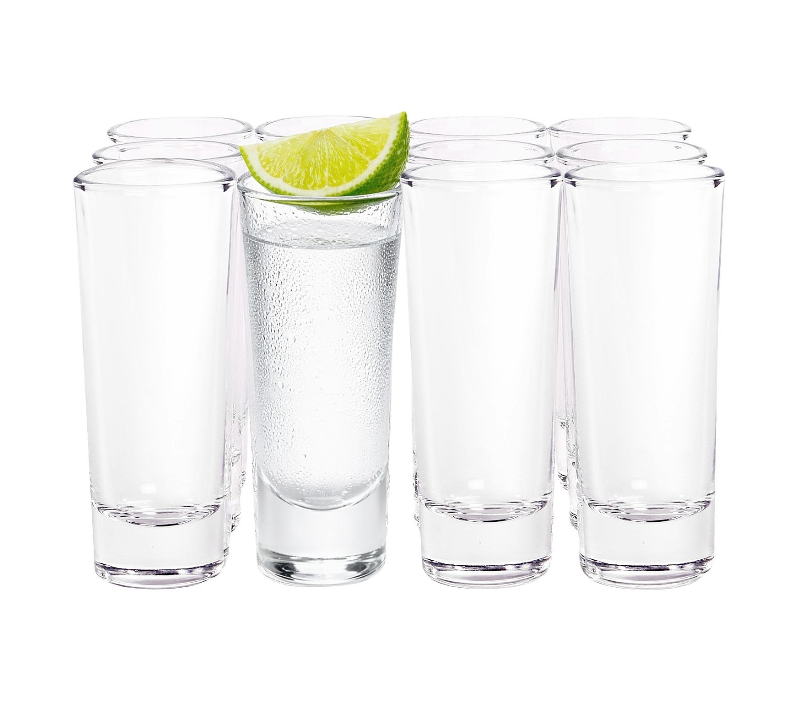 Shot Glasses 60ml Shooter Glass Set of 12 Large Vodka Home Bar Alcohol Shots