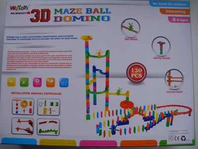 3D Domino 130 Teile - Fallen alle Steine um? - 3D Maze Ball Domino