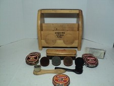 Vintage Esquire Footman Shoe Shine Box
