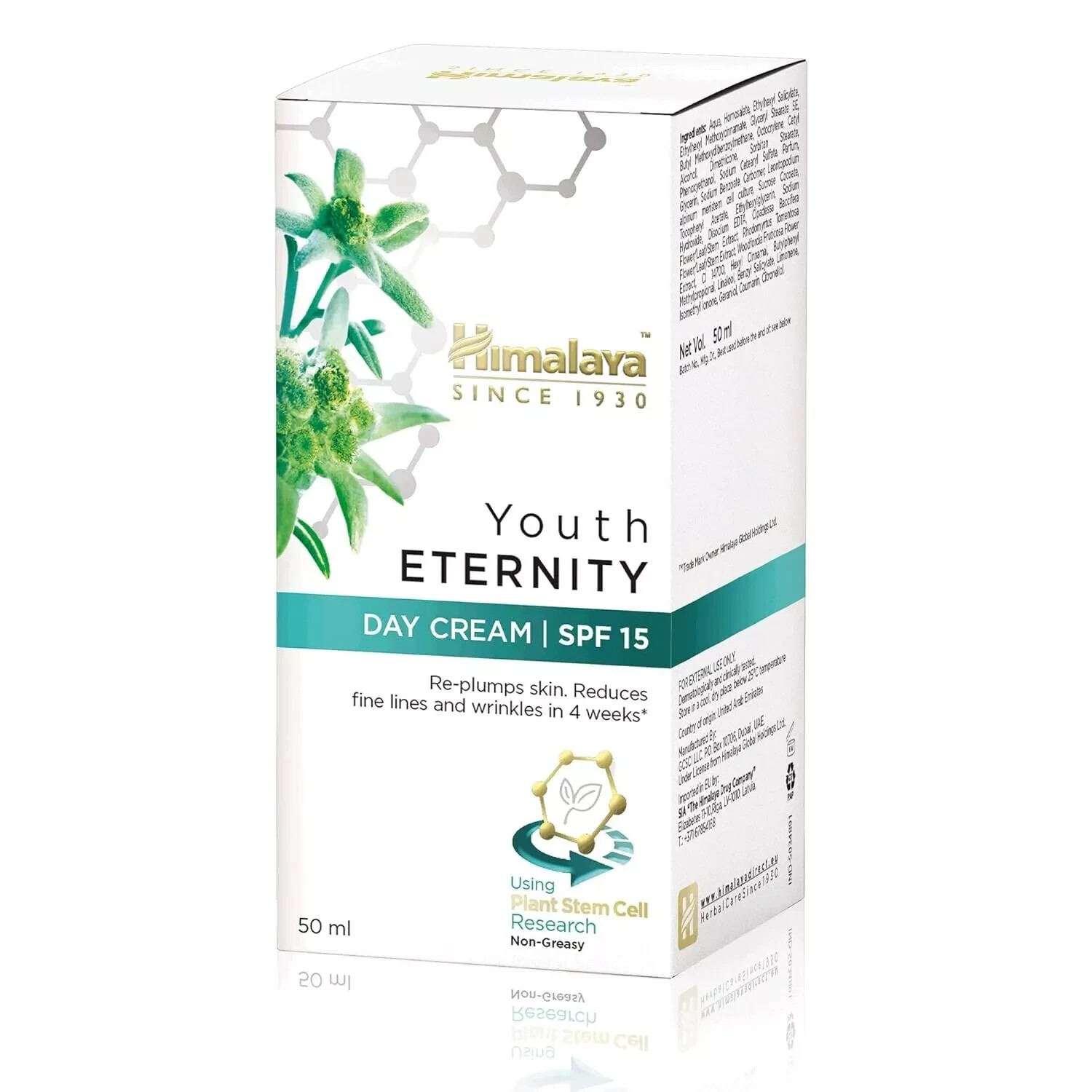 Himalaya Youth Eternity Day Cream 50ml SPF 15 reduces fine lines and wrinkles