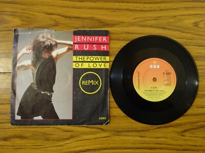 Jennifer Rush - The Power Of Love (Remix) (CBS 1984) 7'' Single SUNBURST LABEL