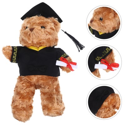 Ausgestopfte Abschlussbär Doll Senior Jahr Doktorand Hut Bär Doll Plüsch Puppe
