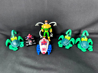 Vintage McDonald's Marvel Spider-Man Dr. Octopus Scorpion Cars Figure Lot of 6