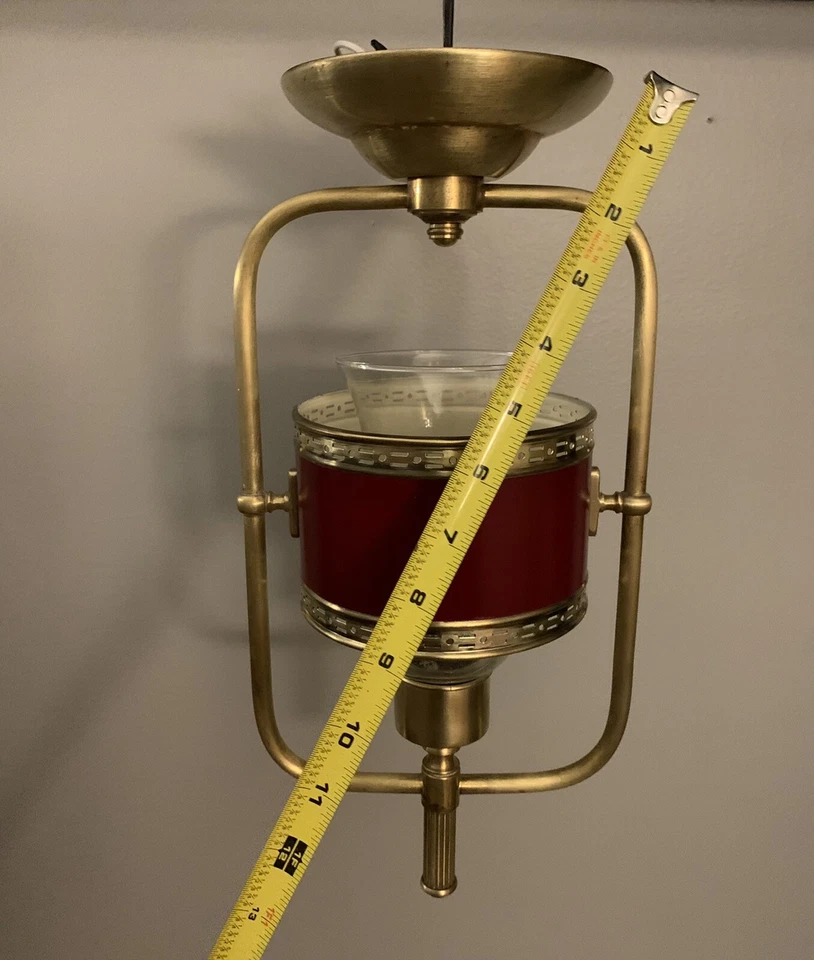 Antiguo accesorio de montaje empotrado de latón Art Deco luz recién cableada 107C Foto 4 de 4