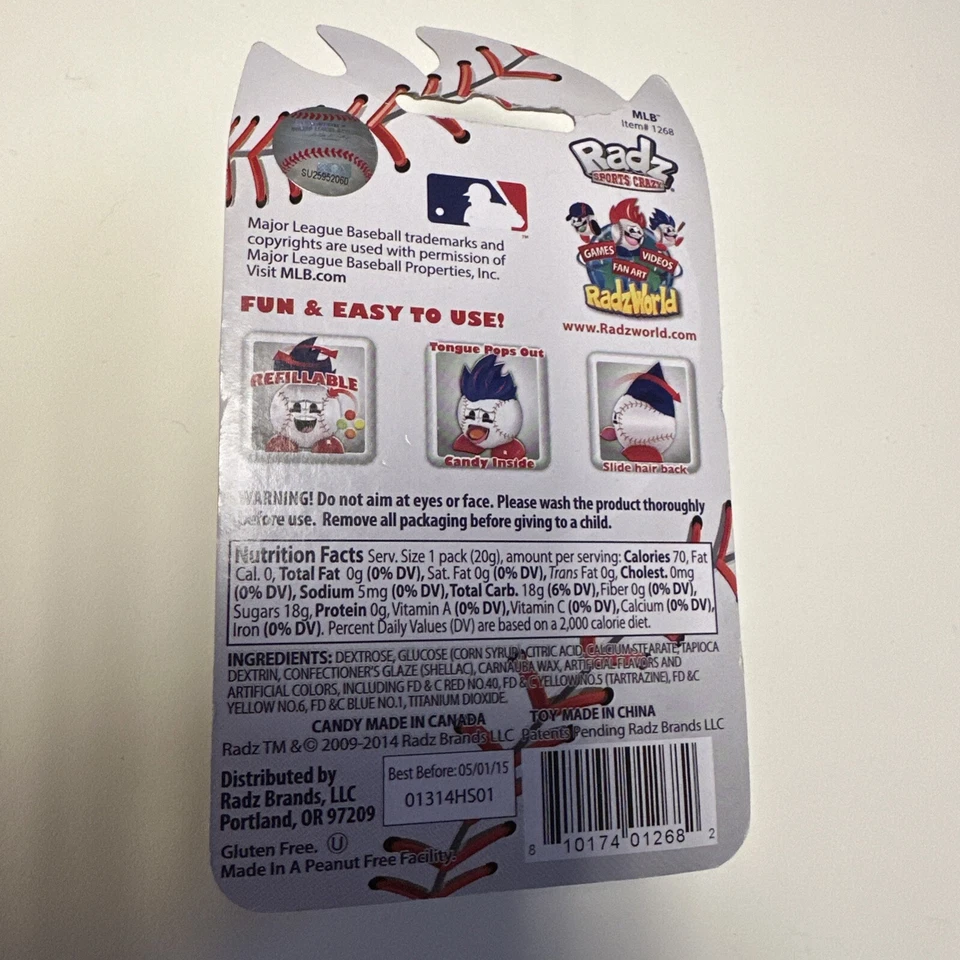 New York Yankees Radz Candy Dispenser by Radz Brands. New Official MLB. Keychain - Image 3 of 4