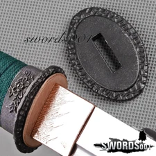 small black tsuba hand guard for japanese samurai sword katana wakizashi DIY