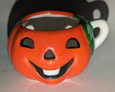 Frankel Jack O Lantern Pumpkin Cup Tealight Tea Light Candle Holder Vintage RARE