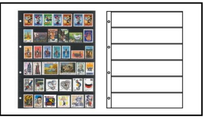 LINDNER 4106 Publica L A4 Black Stamp Insert Pages 6x47x220mm