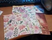 7X SHEETS NOSTALGIC/VINTAGE FOR SCRAPBOOKING/JOURNALS  +/- 13X9 CM (VIN1194)