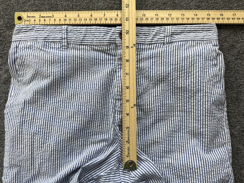 POLO RALPH LAUREN Blue & White Seersucker Bermuda Shorts - Boy Sz 20 / 30-31W - Picture 8 of 9