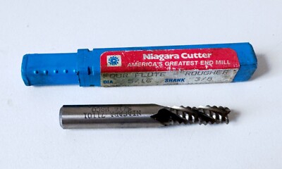 NIAGARA 5/16'' X 7/8'' LOC X 2-1/2'' OAL Cobalt HSCO 4 Flute Roughing End Mill RH