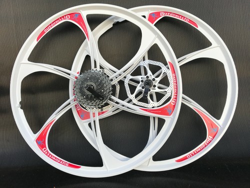 26 inch Magnesium Alloy bike wheels front & rear with cassette mountain bike - Picture 12 of 51