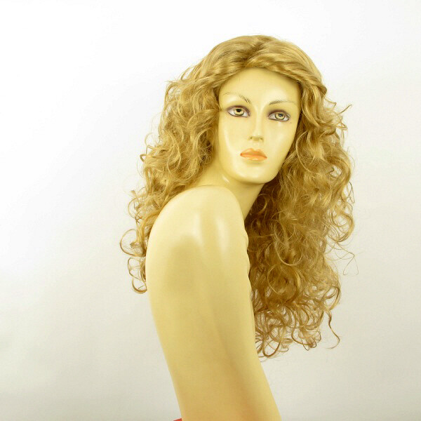 Perruque blonde dorée MEREDITH 24B thermorésistante à boucles longue tenue