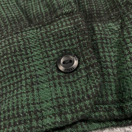 Levi's sovracamicia classica da lavoro in flanella uomo grande vestibilità rilassata verde nero a quadri - Foto 4 di 19
