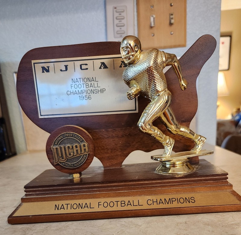 1956 NATIONAL JR COLLEGIATE ATHLETIC ASSOCIATION FOOTBALL CHAMPIONSHIP TROPH