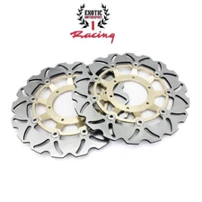  2 Front Brake Disc Rotors For Honda CBR 600 RR 2003-2021 Wave Rotors Gold