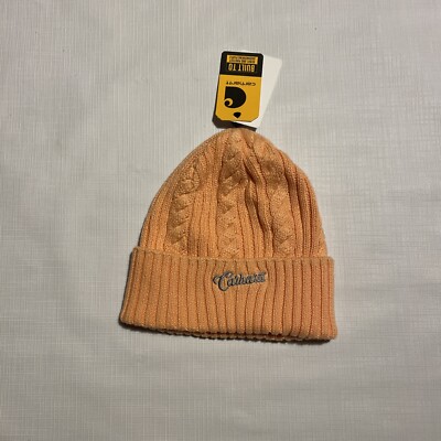 Carhartt NWT Women s Fisherman Rib Knit Beanie Peach, Limited Edition