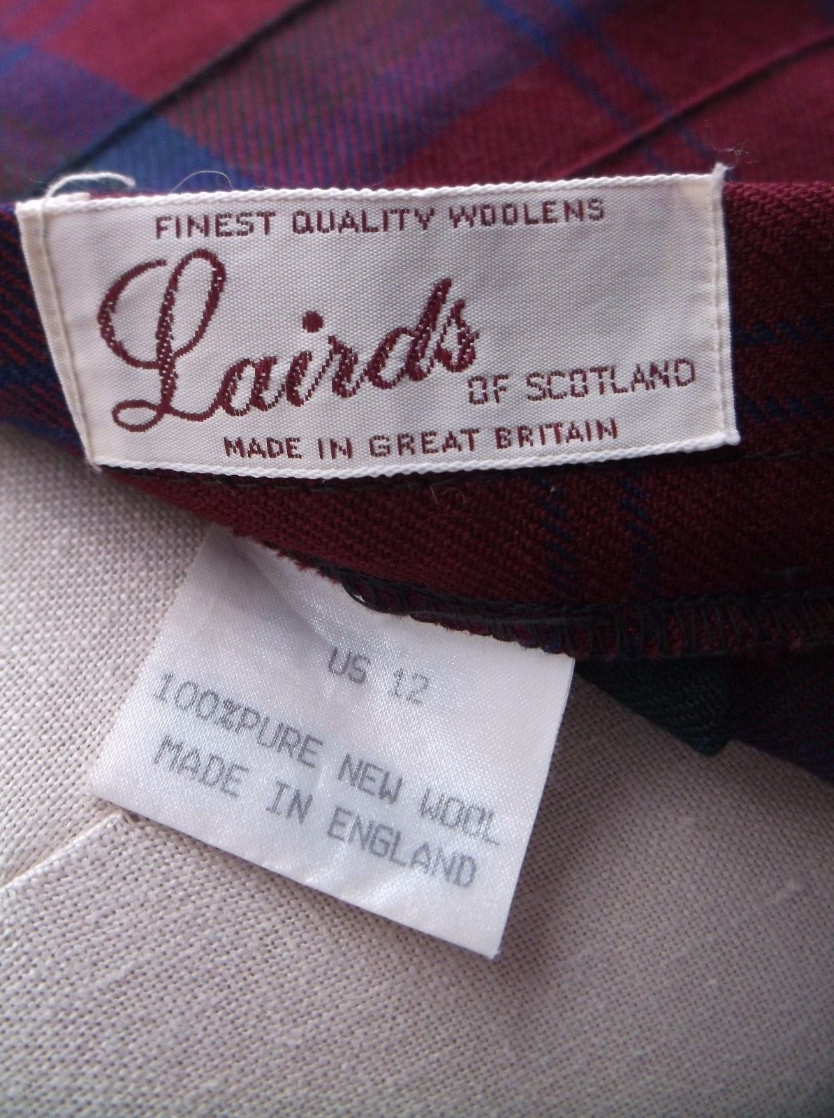 Lairds of Scotland Wool Tartan Scotch Plaid Pleated M… Gem