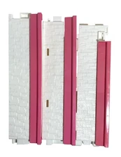 Barbie Dreamhouse 3 White Brick Pink Trim Wall Support Beam 3 Levels FHY73 GNH53