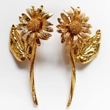 New Zara Flower Statement Drop Earrings Gift Chic Women Party Vacation Jewelry