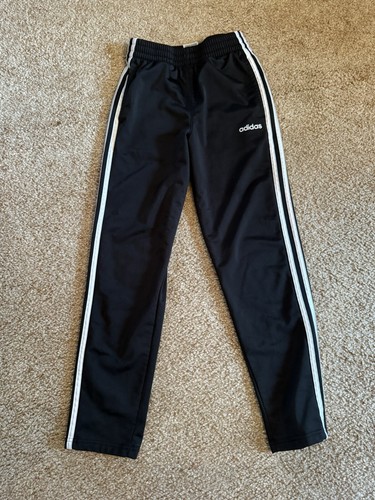 Adidas boys Icon 3 Stripe Fleece Pants Black size M 10/12