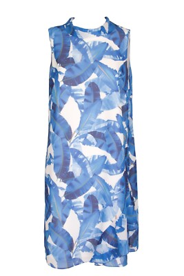 COMMA women's dress sundress beach dress party dress white blue New size 40