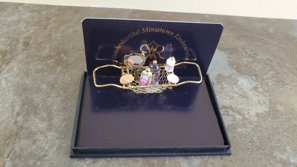 Puente de baño miniatura para casa de muñecas para bañera de baño de Reutter escala 1:12 Foto 2 de 3