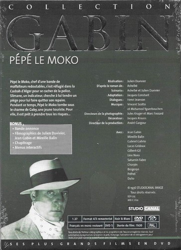 Gabin Collection - Pépé le Moko - DVD Region / Zone 2 - Bild 2 von 2