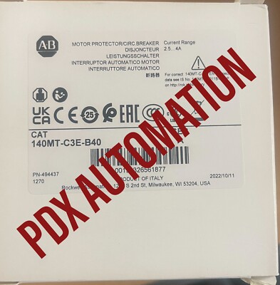 NEW 140MTC3E-B40 MOTOR CIRCUIT PROTECTION Catalog 140MT-C3E-B40 SER A