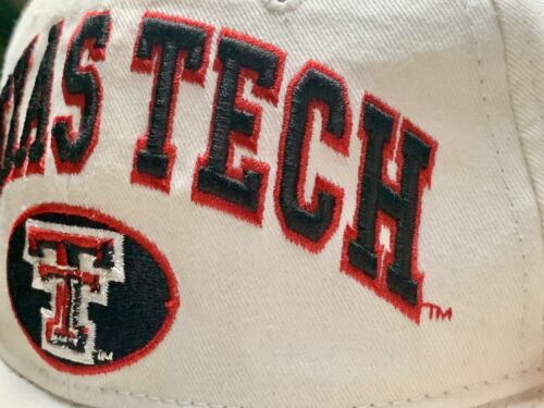 Texas Tech Hat Snap Back Red Raiders Baseball Cap ZEPHYR White Embroidered - Picture 3 of 17
