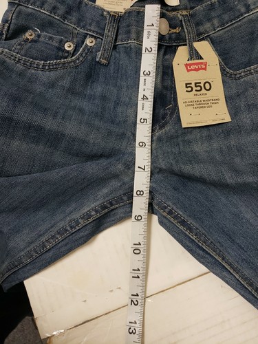 Levis Boys 550 Relaxed Fit Blue Jeans Adjustable Waistband Sz 8 Reg 24x22 NWT - Picture 11 of 11