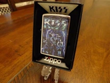 KISS THE BAND LIGHTNING ZIPPO LIGHTER MINT IN BOX