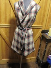 Papillon Plaid Sweater Vest Wrap Black Red
