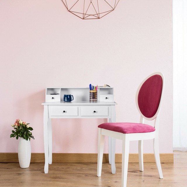 Prodigal Modern Makeup Vanity With Drawers On Both Sides