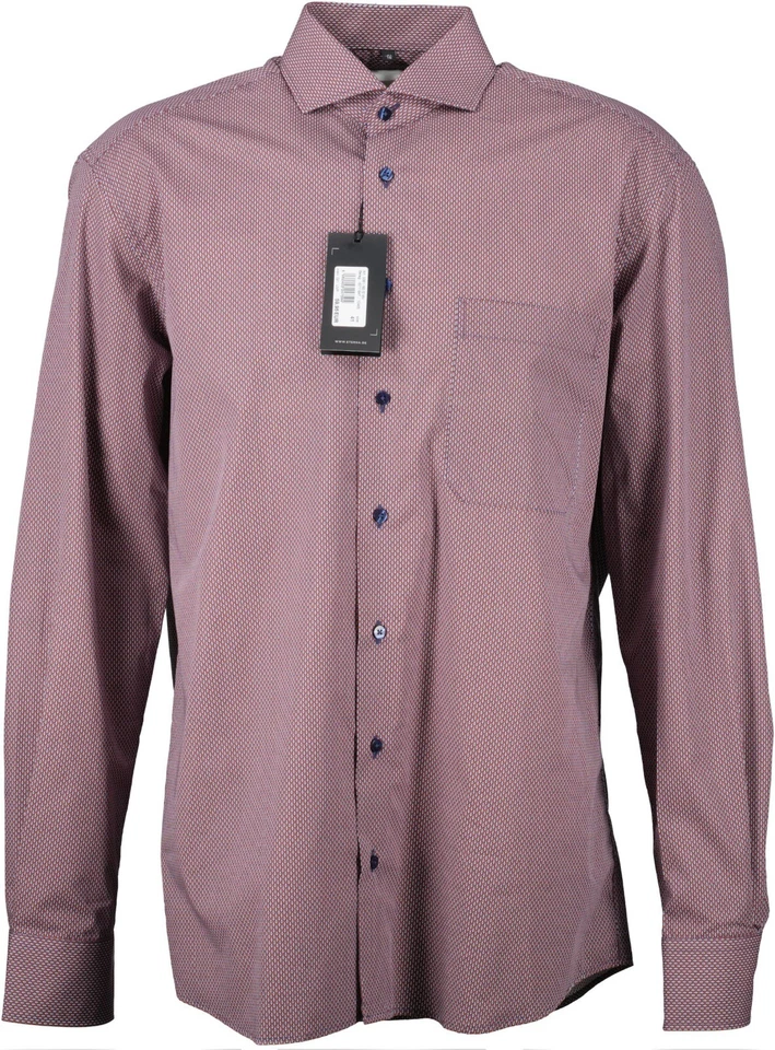 NEU! Eterna Herren Hemd Comfort Fit Langarm, 3381/85/E18V rot, blau u.weiß KW 41 - Bild 1 von 4