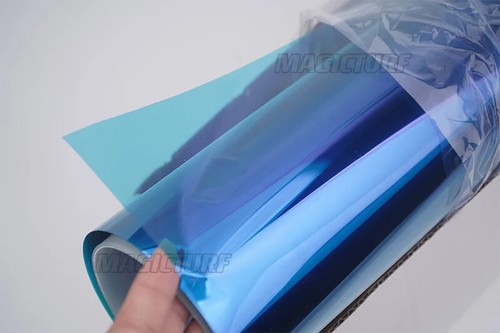 Pellicola Protezione Solare Tinta Parabrezza Auto Blu Camaleonte VLT 60% Anti UV 99% - Foto 11 di 18