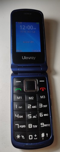 Uleway G380D Phone Easy Unlocked Flip Mobile Phone Blue Working Well #404F - 第 1/5 張圖片