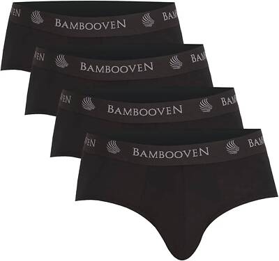 Men s Bamboo Briefs with Pouch   4-Pack Soft & Breathable Underwear