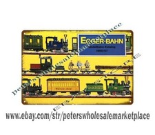1966 Egger-Bahn modellino treno scatola auto locomotive hobby giocattolo insegna latta insegna ufficio
