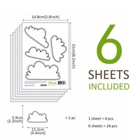 24 Transparente Aufkleber Wolken Schwarz Diy Wandtattoo Sticker Tattoo Deko Set