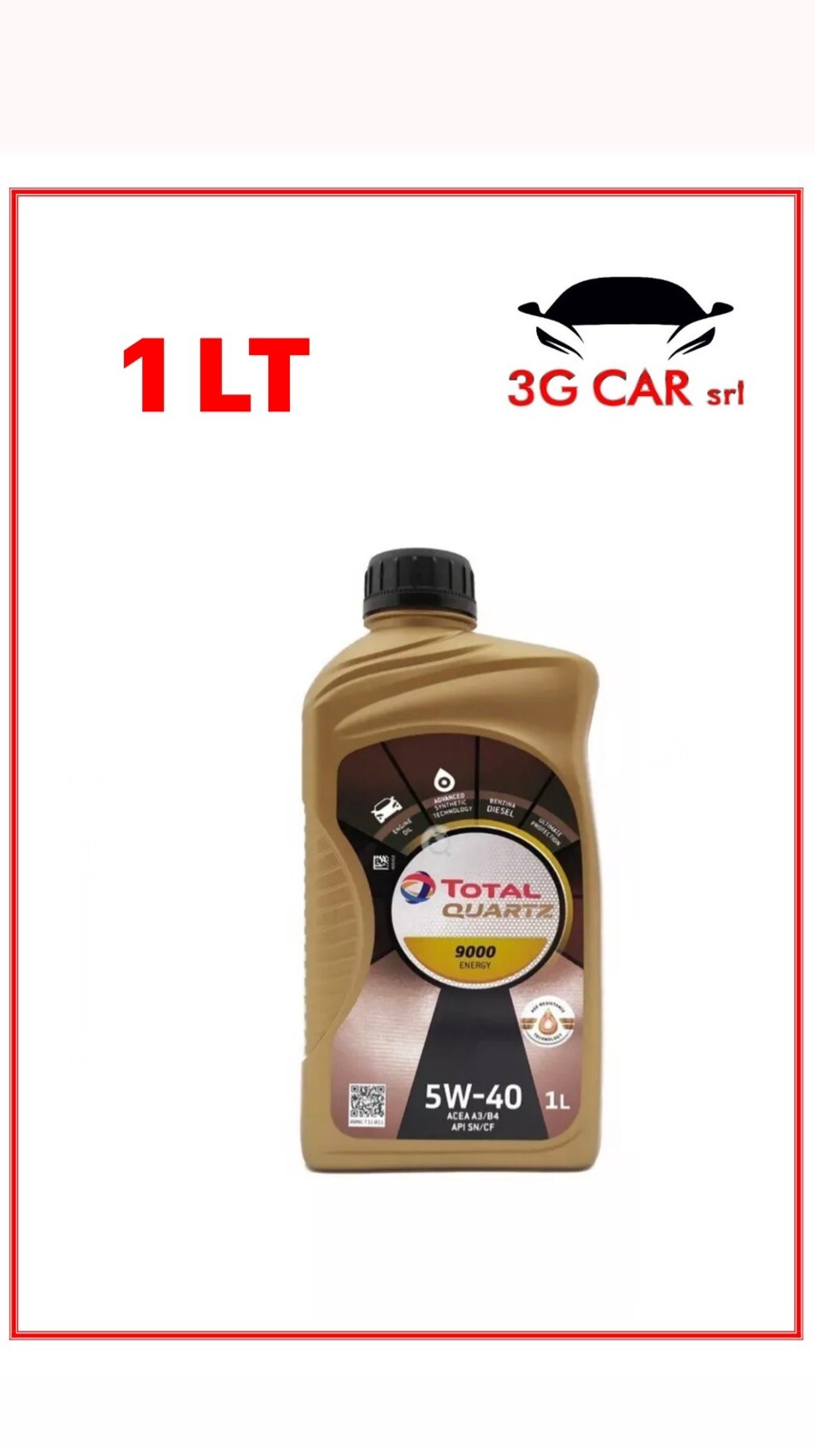 1 LT.OLIO MOTORE TOTAL QUARTZ 9000 ENERGY 5W40 VW MERCEDES 229.5 BMW LL-01 A3/B4