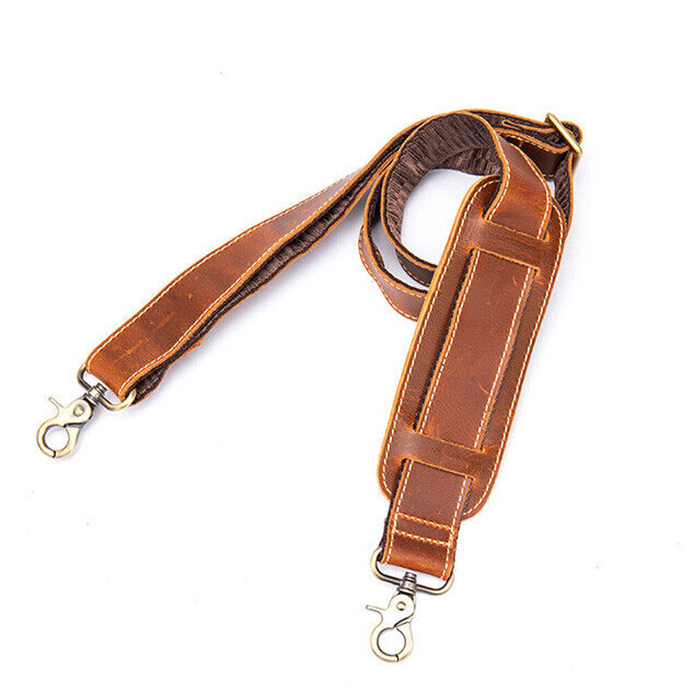 Genuine Leather Replacement strap Adjustable for Briefcase Luggage Messenger Bag