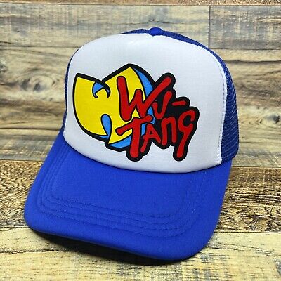 Wu Tang Clan Mens Trucker Hat Blue Snapback 90s Hip Hop Rap Ol Dirty  Bastard Cap 