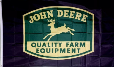 John Deere 3x5 Ft Flag Tractor Quality Farm Equipment Two Sided Same Image